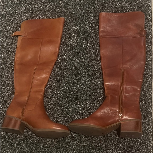 INC International Concepts Tan Over the Knee Boots - Picture 1 of 2
